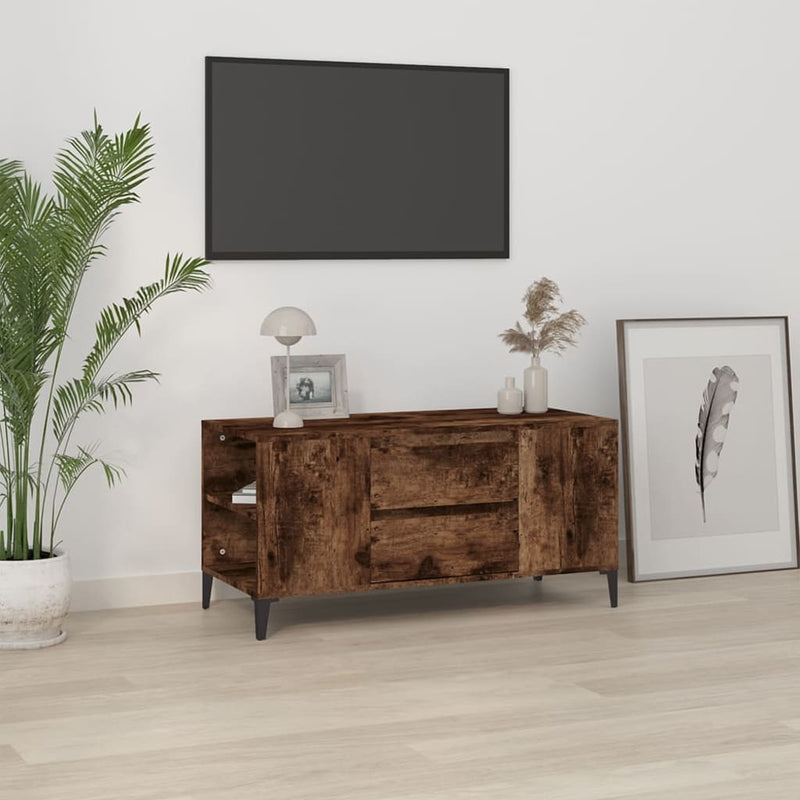 Tv-meubel 102x44,5x50 cm bewerkt hout gerookt eikenkleurig MeubelReus