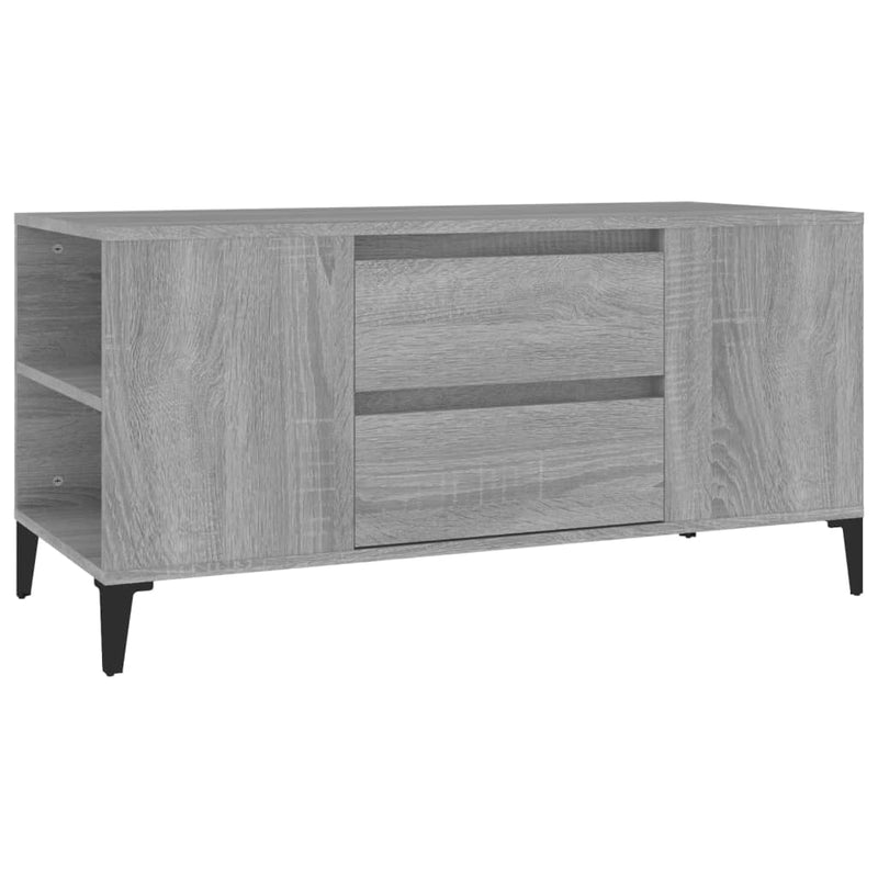 Tv-meubel 102x44,5x50 cm bewerkt hout grijs sonoma eikenkleurig MeubelReus