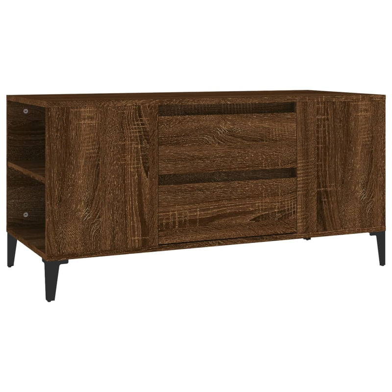 Tv-meubel 102x44,5x50 cm bewerkt hout bruin eikenkleur MeubelReus