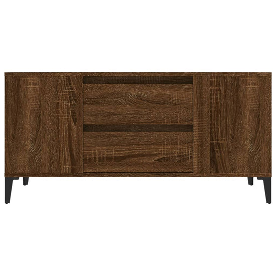 Tv-meubel 102x44,5x50 cm bewerkt hout bruin eikenkleur MeubelReus