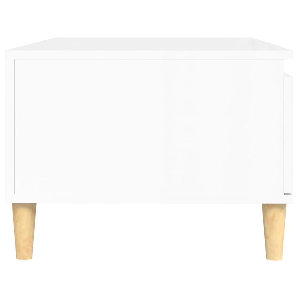 Salontafel 90x50x36,5 cm bewerkt hout hoogglans wit MeubelReus