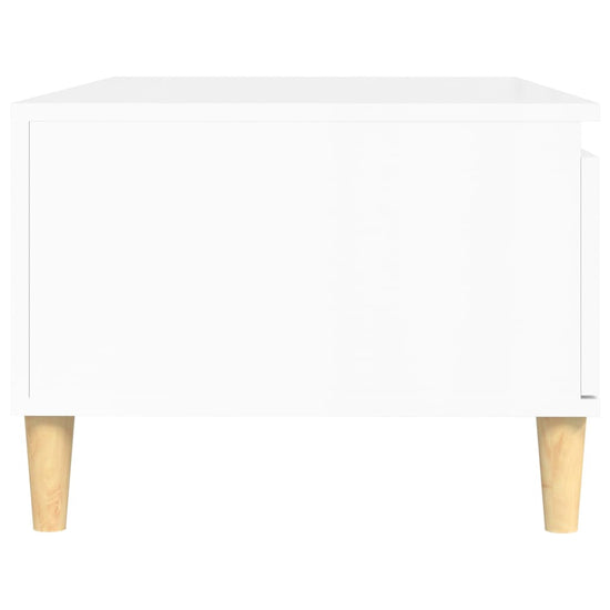 Salontafel 90x50x36,5 cm bewerkt hout hoogglans wit MeubelReus