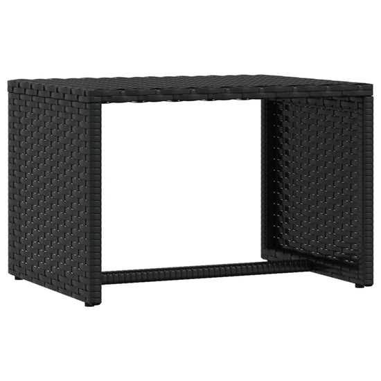 Ligbed met tafel poly rattan zwart MeubelReus