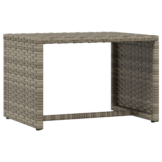 Ligbedden 2 st met tafel poly rattan grijs MeubelReus