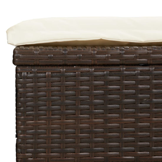 Ligbed met rond dak 211x57x140 cm poly rattan bruin MeubelReus