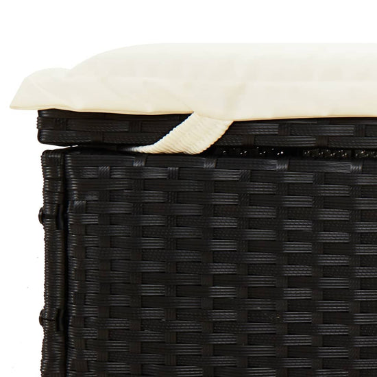 Ligbed 2-persoons met rond dak 211x112x140 cm poly rattan zwart MeubelReus