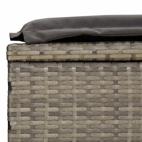 Ligbed 2-persoons met rond dak 211x112x140 cm poly rattan grijs MeubelReus