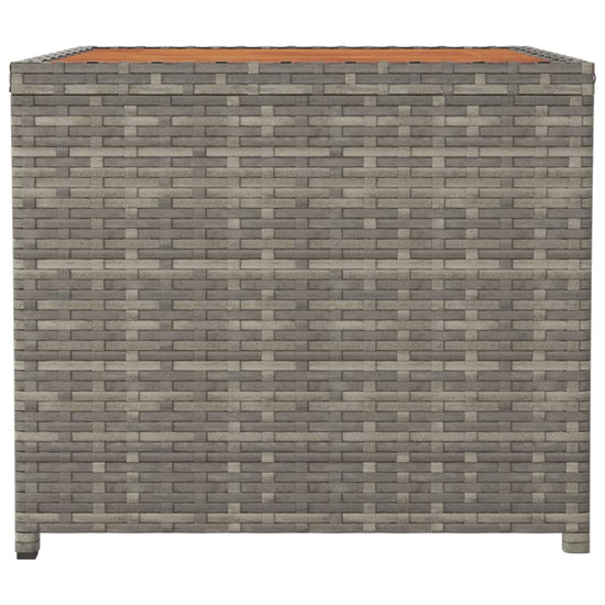 Salontafel met houten blad poly ratten massief acaciahout grijs MeubelReus