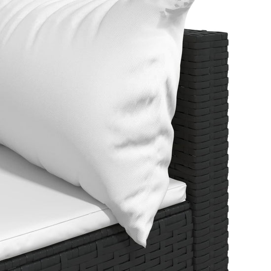 Tuinhoekbanken met kussens 2 st poly rattan zwart MeubelReus