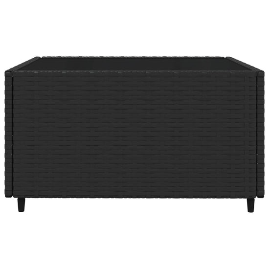3-delige Loungeset met kussens poly rattan zwart MeubelReus