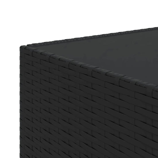 3-delige Loungeset met kussens poly rattan zwart MeubelReus