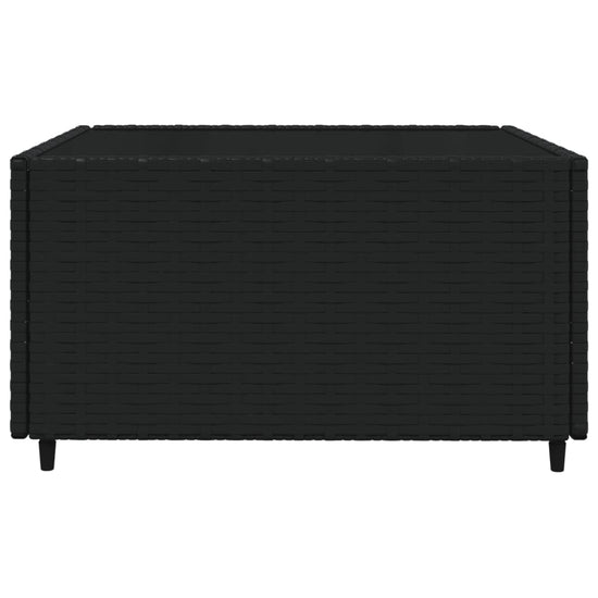 4-delige Loungeset met kussens poly rattan zwart MeubelReus