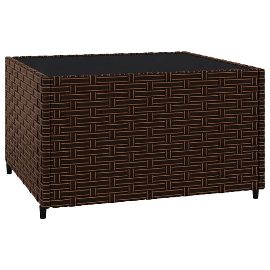 3-delige Loungeset met kussens poly rattan bruin MeubelReus