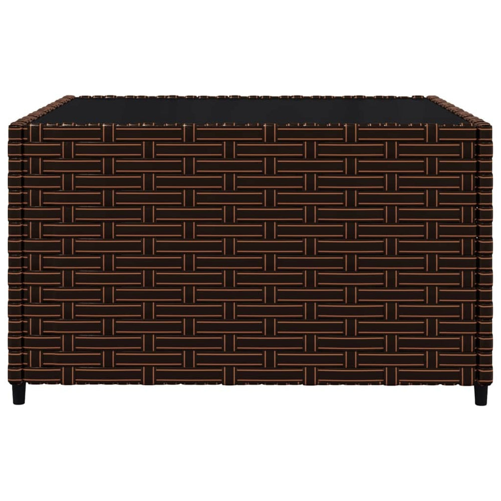 3-delige Loungeset met kussens poly rattan bruin MeubelReus