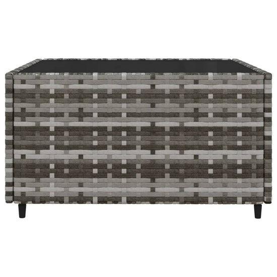 4-delige Loungeset met kussens poly rattan grijs MeubelReus