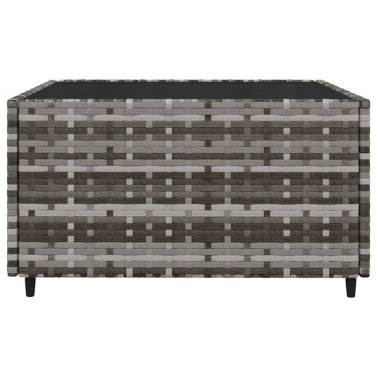 3-delige Loungeset met kussens poly rattan grijs MeubelReus