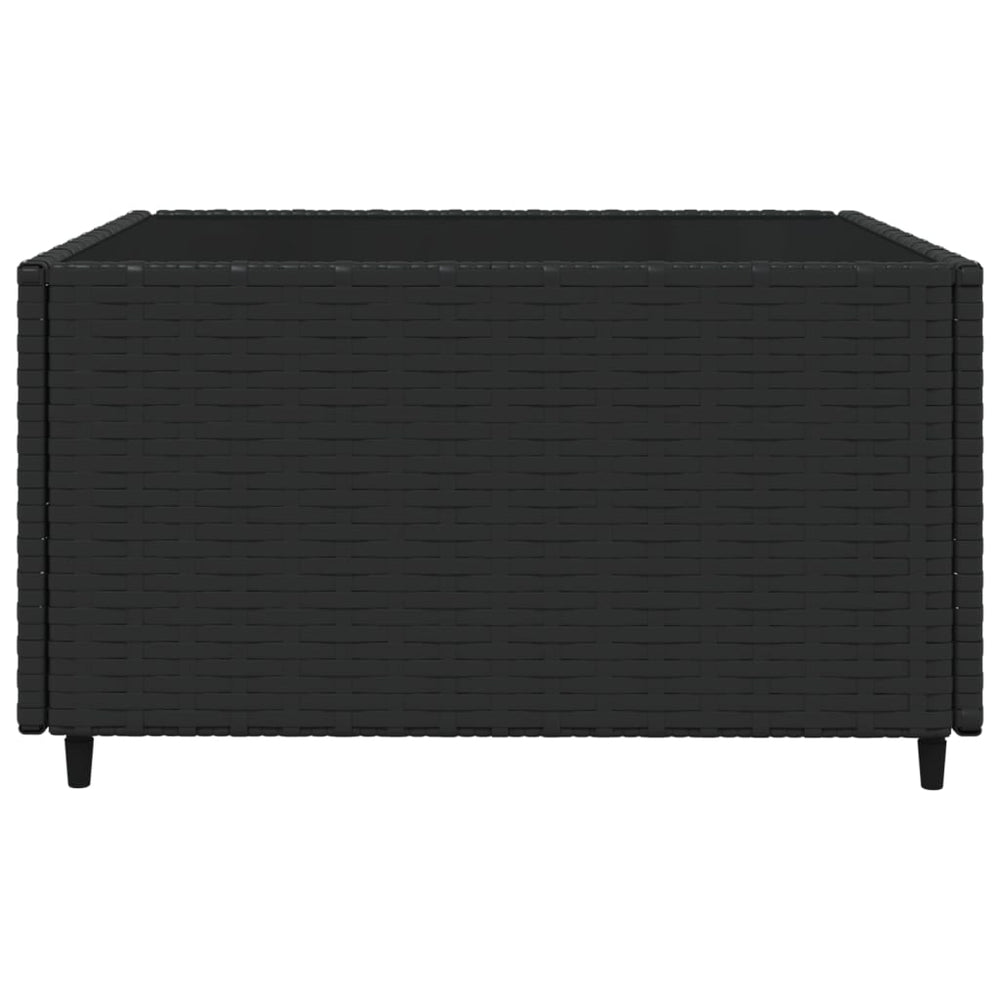 3-delige Loungeset met kussens poly rattan zwart MeubelReus