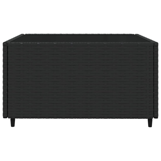 3-delige Loungeset met kussens poly rattan zwart MeubelReus
