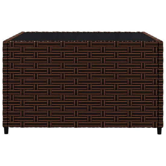 3-delige Loungeset met kussens poly rattan bruin MeubelReus