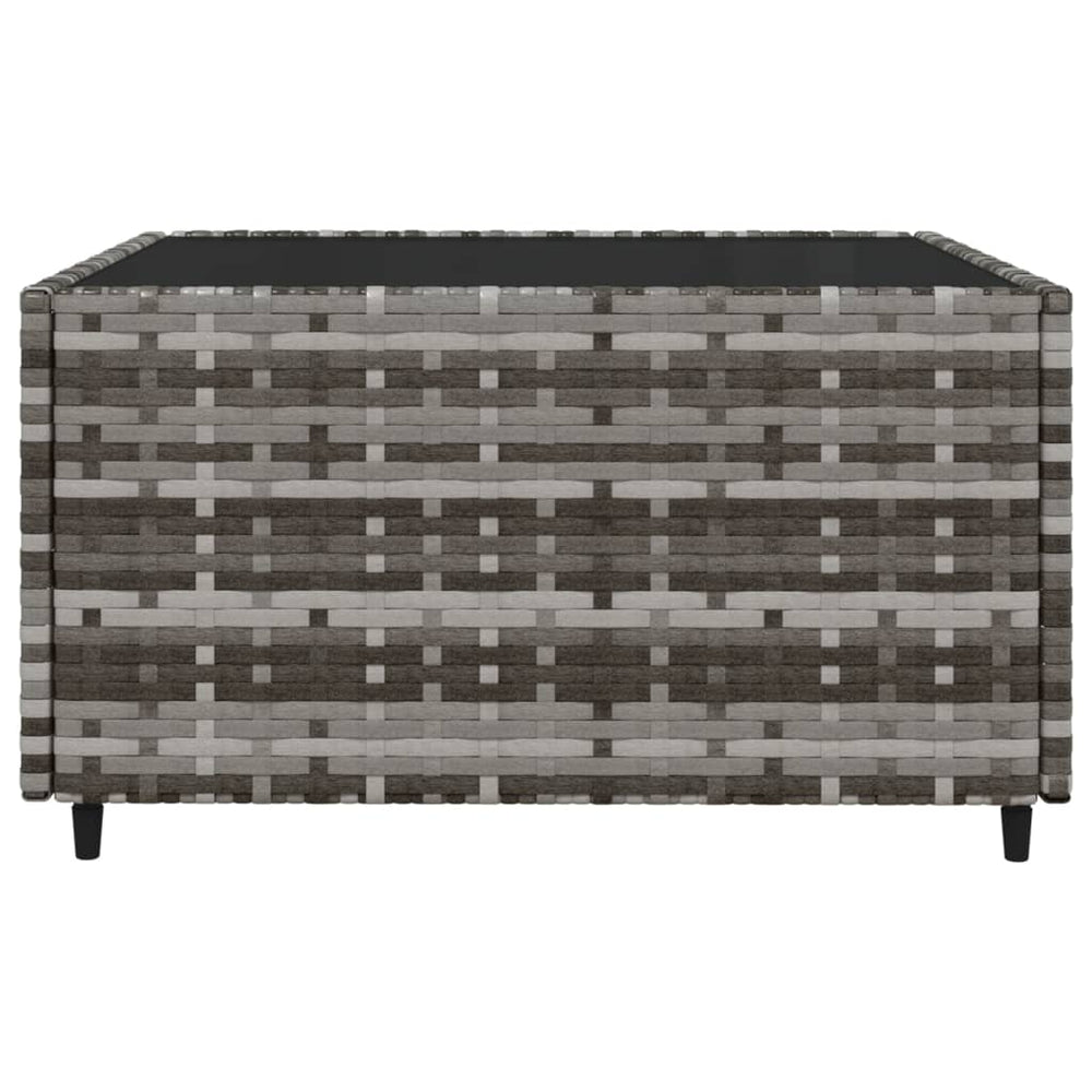 3-delige Loungeset met kussens poly rattan grijs MeubelReus