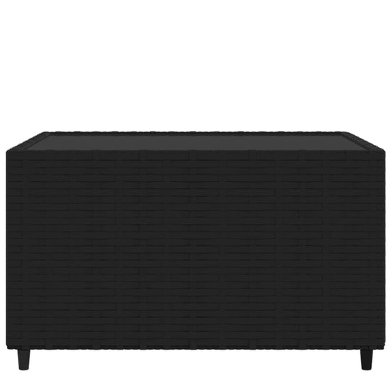 Salontafel vierkant 50x50x30 cm poly rattan zwart MeubelReus