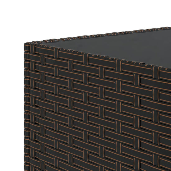Salontafel tuin vierkant 50x50x30 cm poly rattan bruin MeubelReus