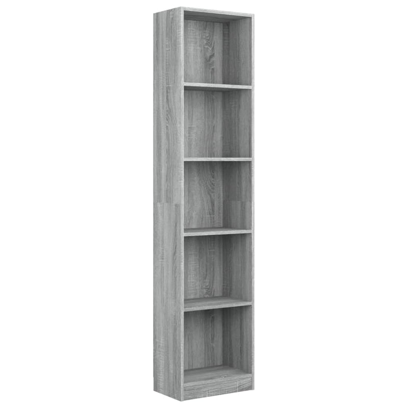 Boekenkast 40x24x175 cm bewerkt hout grijs sonoma eikenkleurig MeubelReus
