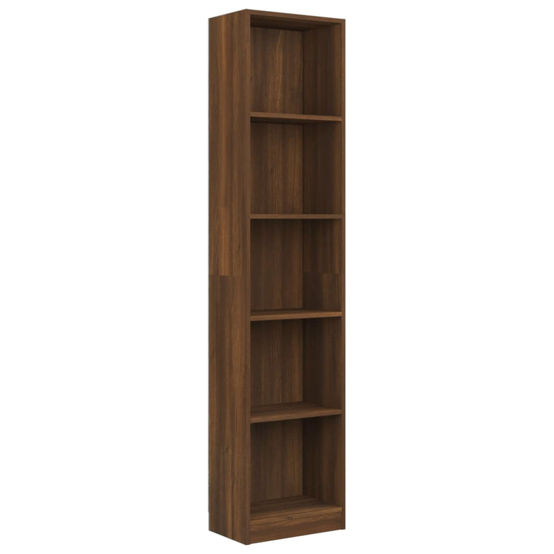 Boekenkast 40x24x175 cm bewerkt hout bruin eikenkleur MeubelReus
