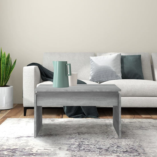Salontafel 68x50x38 cm bewerkt hout grijs sonoma eiken MeubelReus