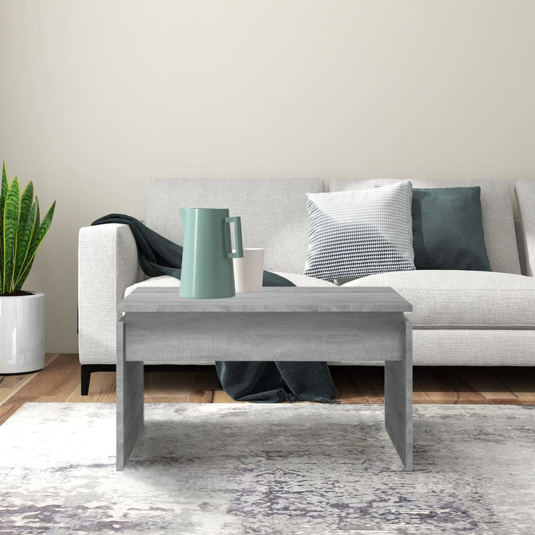 Salontafel 68x50x38 cm bewerkt hout grijs sonoma eiken MeubelReus