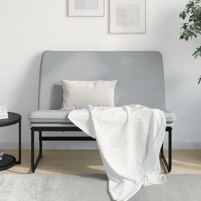 Bankje 100x75x76 cm stof lichtgrijs MeubelReus