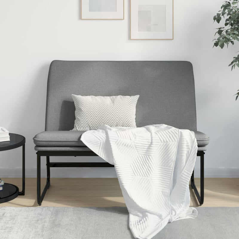 Bankje 100x75x76 cm stof donkergrijs MeubelReus