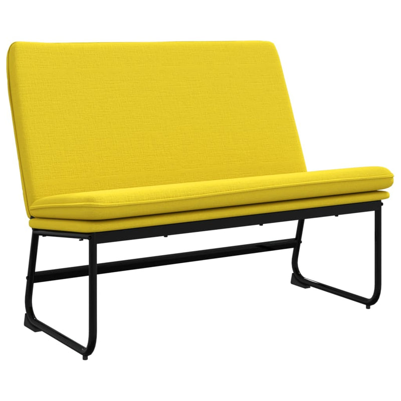 Bankje 100x75x76 cm stof lichtgeel MeubelReus