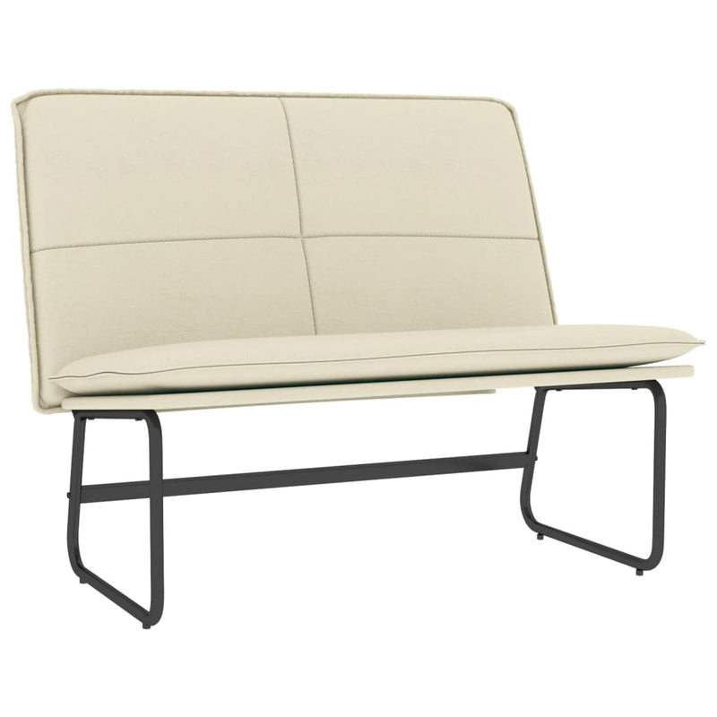 Bankje 100x75x76 cm kunstleer crèmekleurig MeubelReus