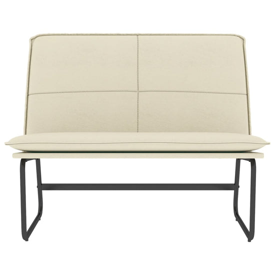 Bankje 100x75x76 cm kunstleer crèmekleurig MeubelReus