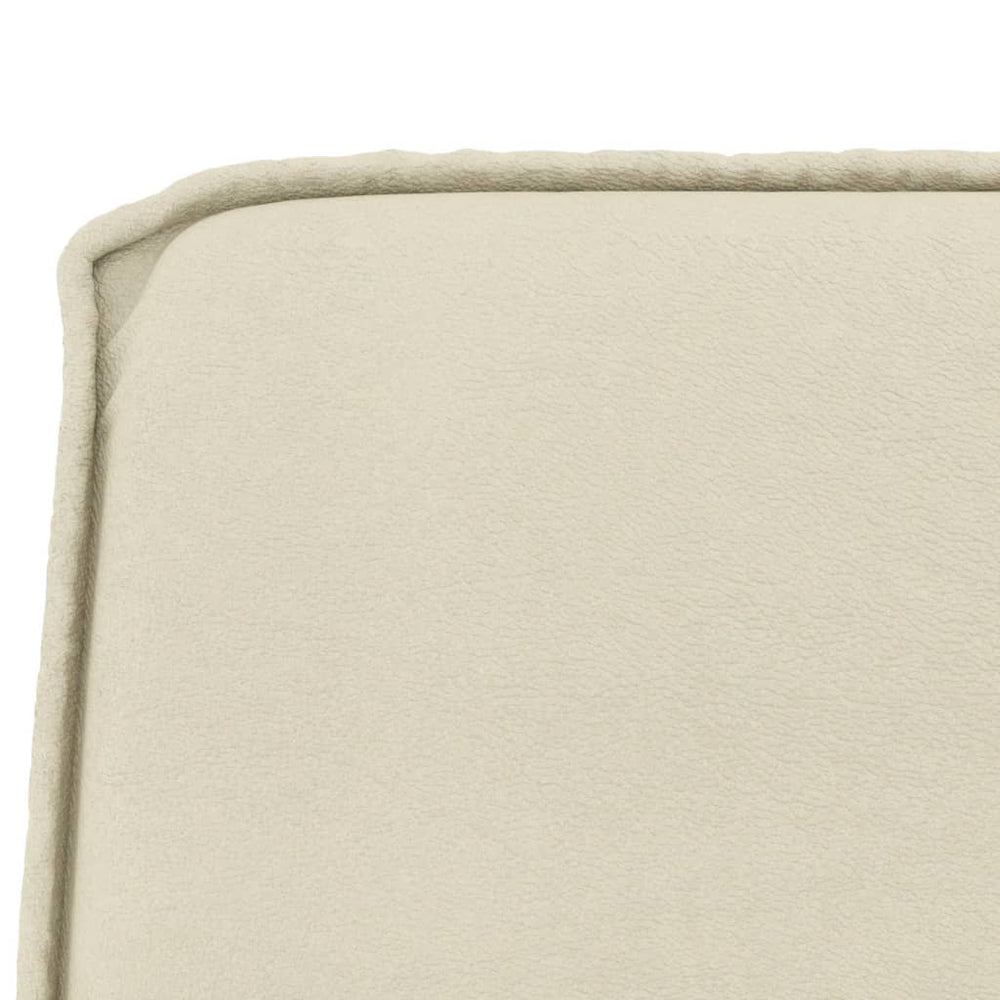 Bankje 100x75x76 cm kunstleer crèmekleurig MeubelReus