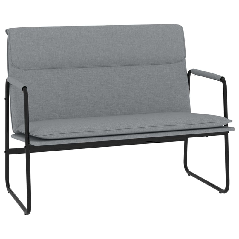 Bankje 100x64x80 cm stof lichtgrijs MeubelReus