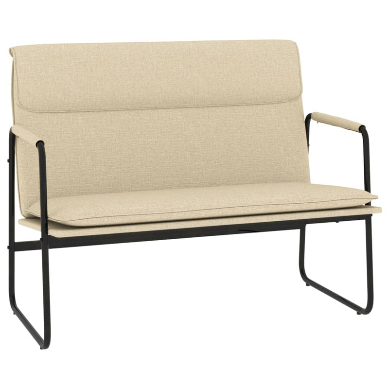 Bankje 100x64x80 cm stof crèmekleurig MeubelReus