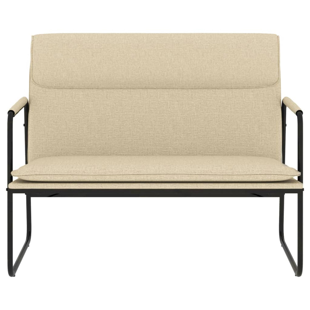 Bankje 100x64x80 cm stof crèmekleurig MeubelReus