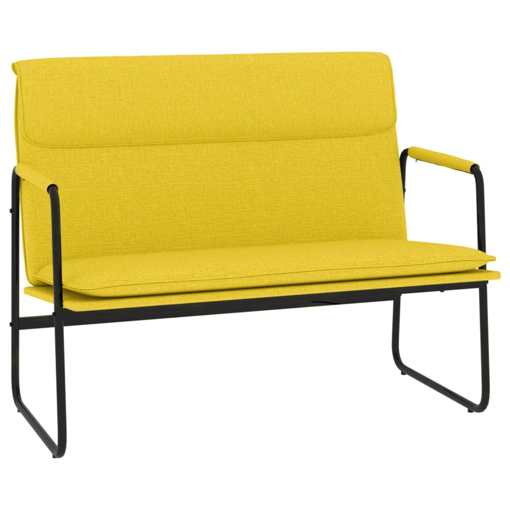 Bankje 100x64x80 cm stof lichtgeel MeubelReus
