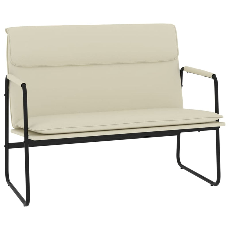 Bankje 100x64x80 cm kunstleer crèmekleurig MeubelReus
