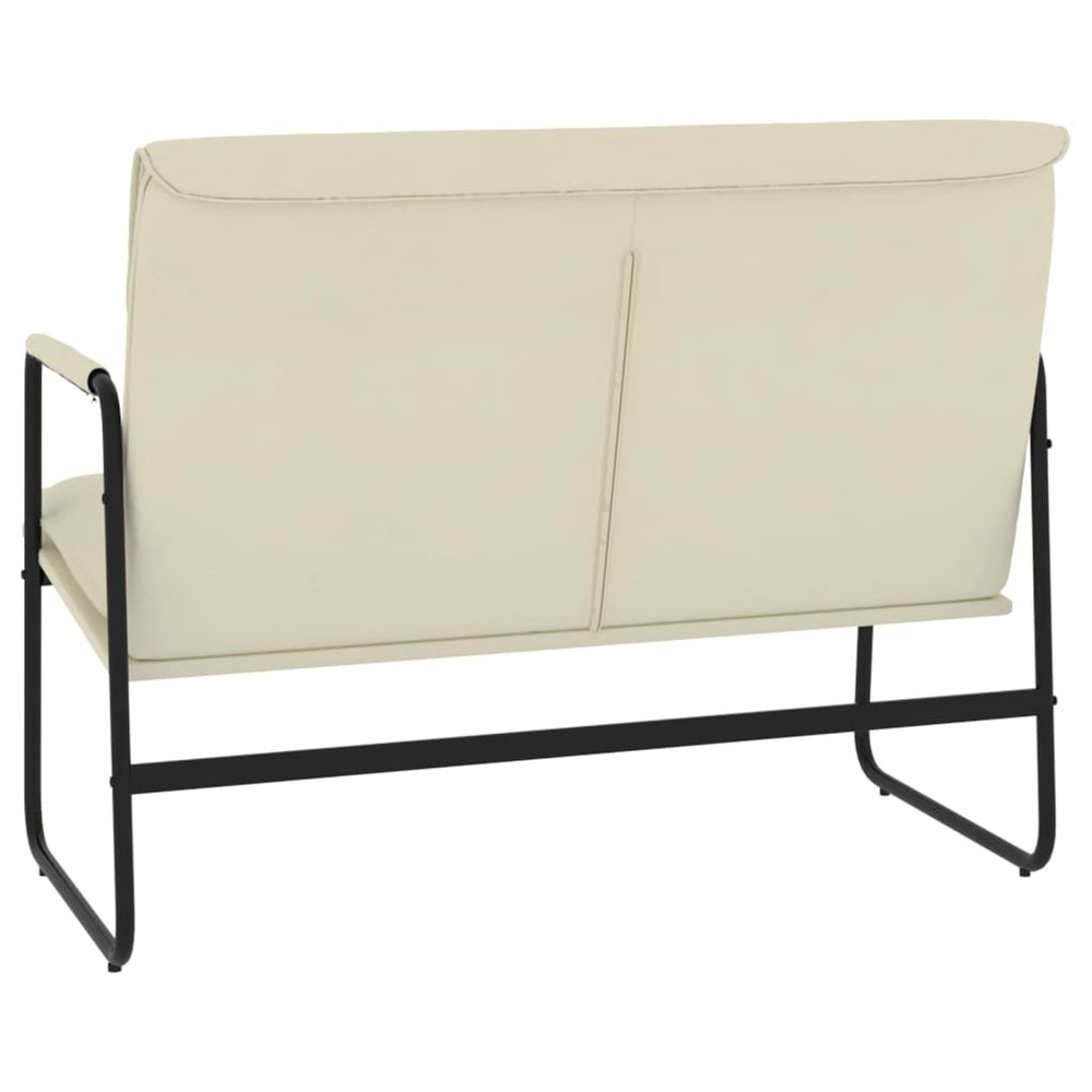 Bankje 100x64x80 cm kunstleer crèmekleurig MeubelReus