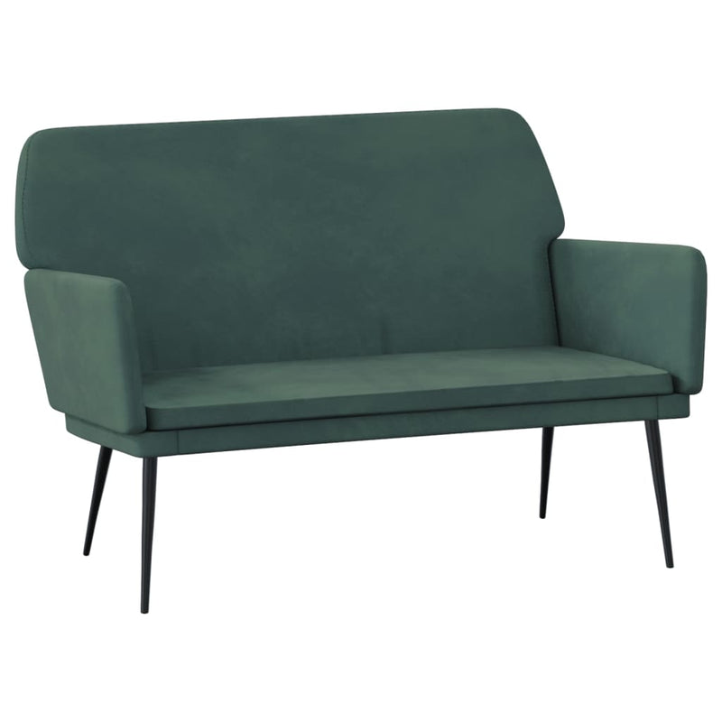 Bankje 108x79x79 cm fluweel donkergroen MeubelReus