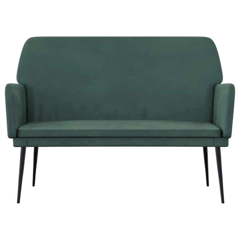 Bankje 108x79x79 cm fluweel donkergroen MeubelReus