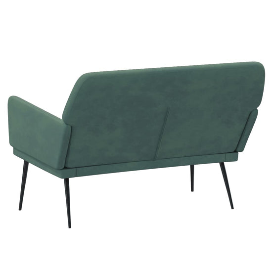 Bankje 108x79x79 cm fluweel donkergroen MeubelReus