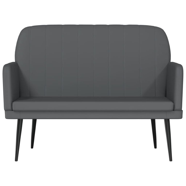 Bankje 107x80x81 cm kunstleer grijs MeubelReus