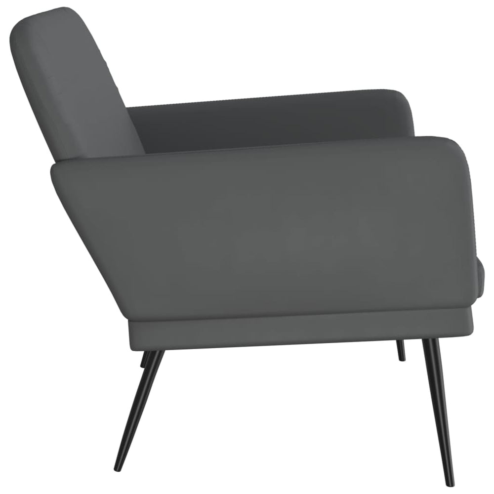 Bankje 107x80x81 cm kunstleer grijs MeubelReus