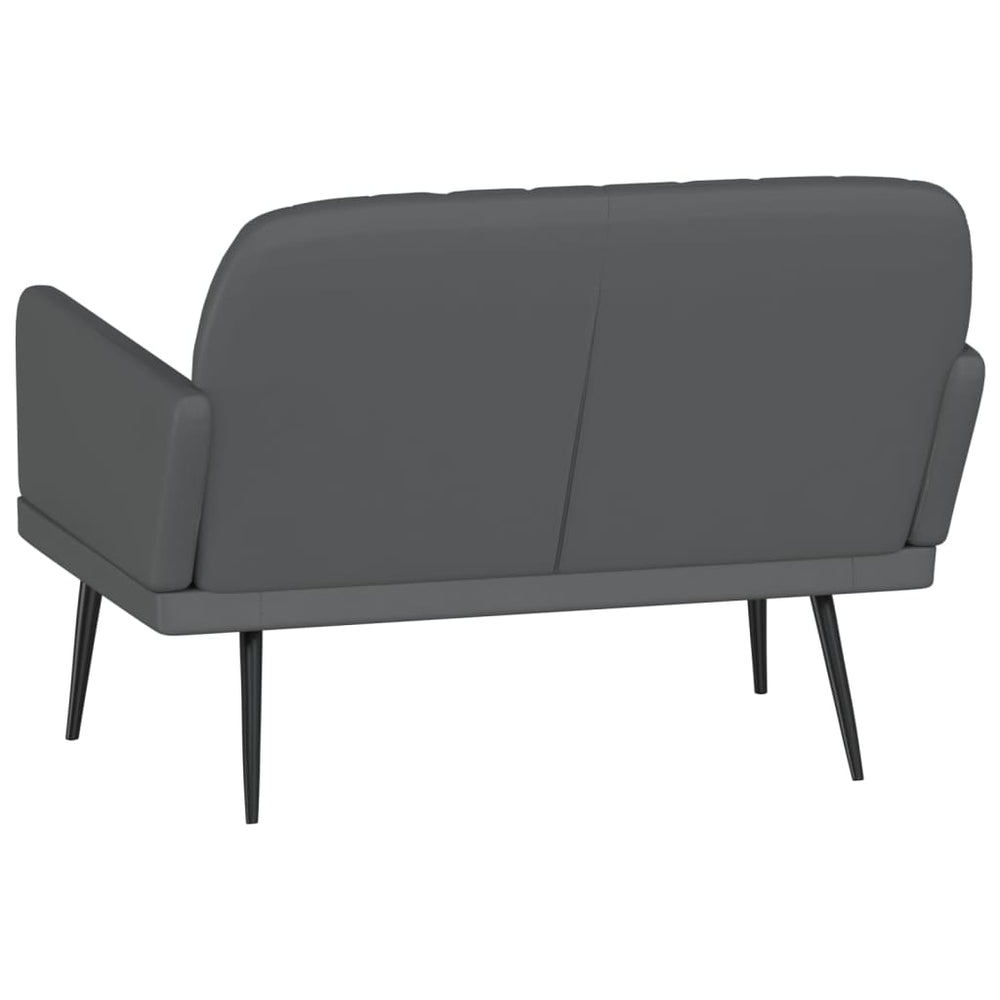 Bankje 107x80x81 cm kunstleer grijs MeubelReus