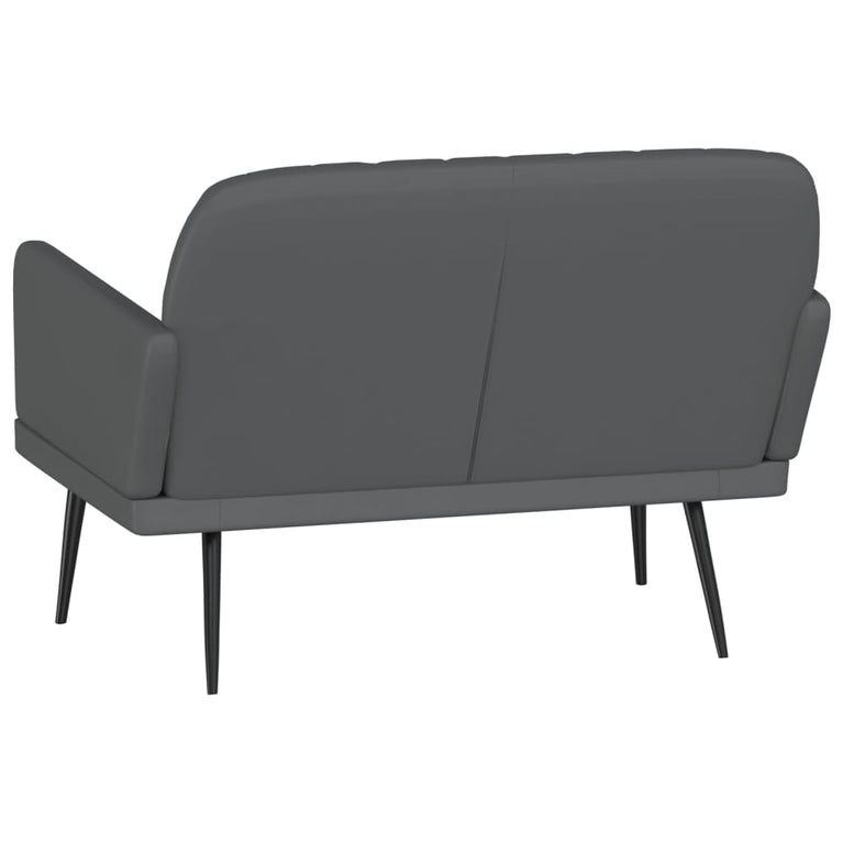 Bankje 107x80x81 cm kunstleer grijs MeubelReus