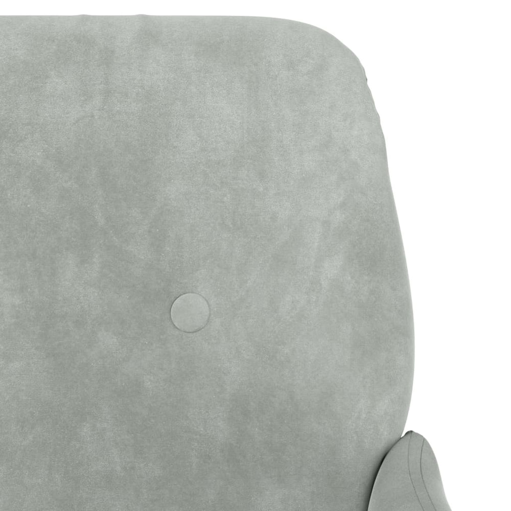 Bankje 108x79x79 cm fluweel lichtgrijs MeubelReus
